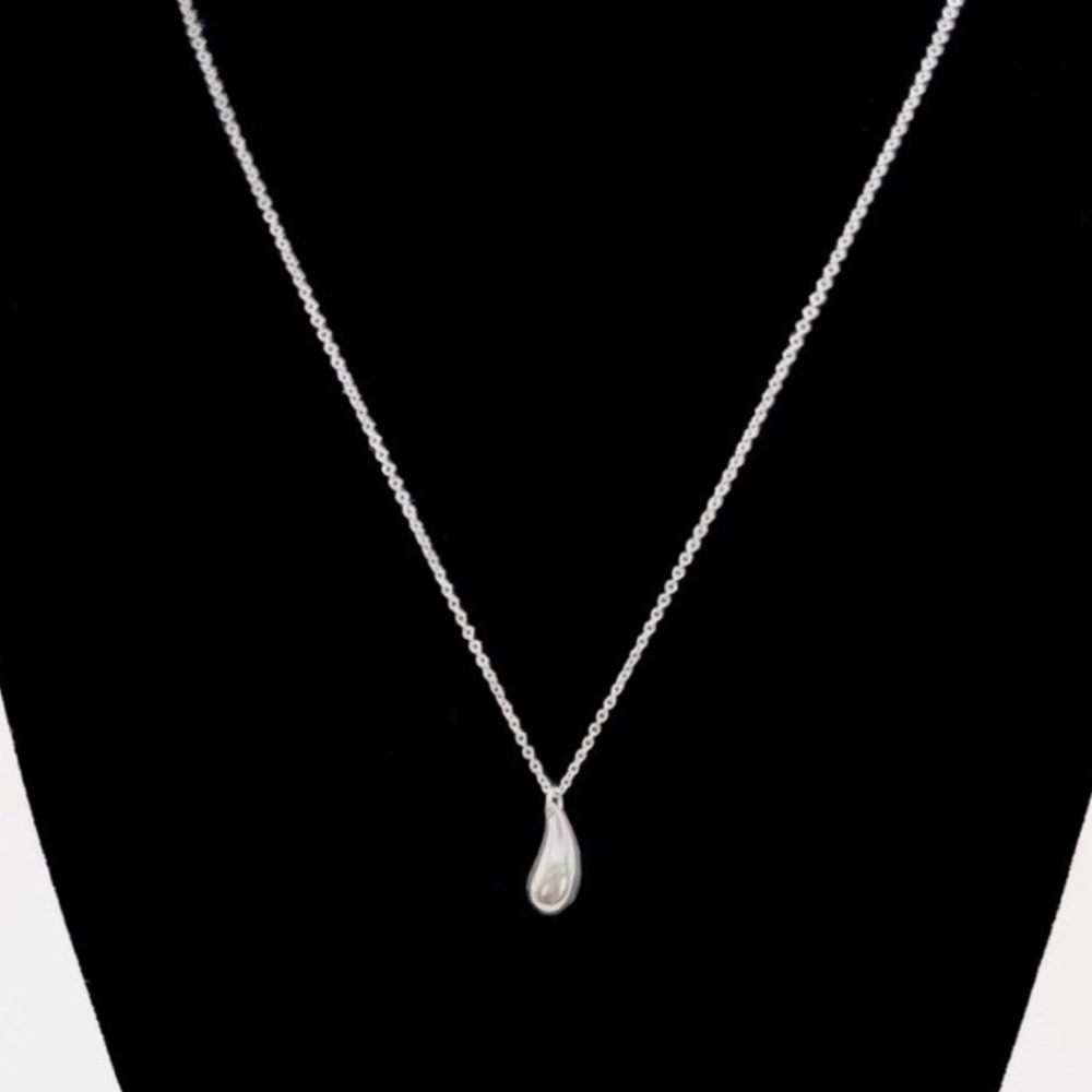 Tiffany & Co. Elsa Peretti 925 Sterling Silver Teardrop Necklace Authentic - Picture 6 of 8